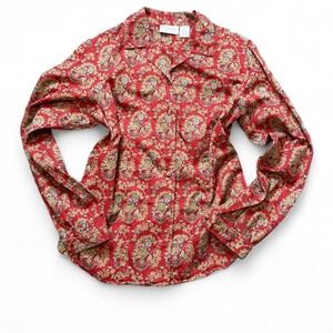 Vintage Liz Claiborne Paisley Patterned Button Up‎ Shirt